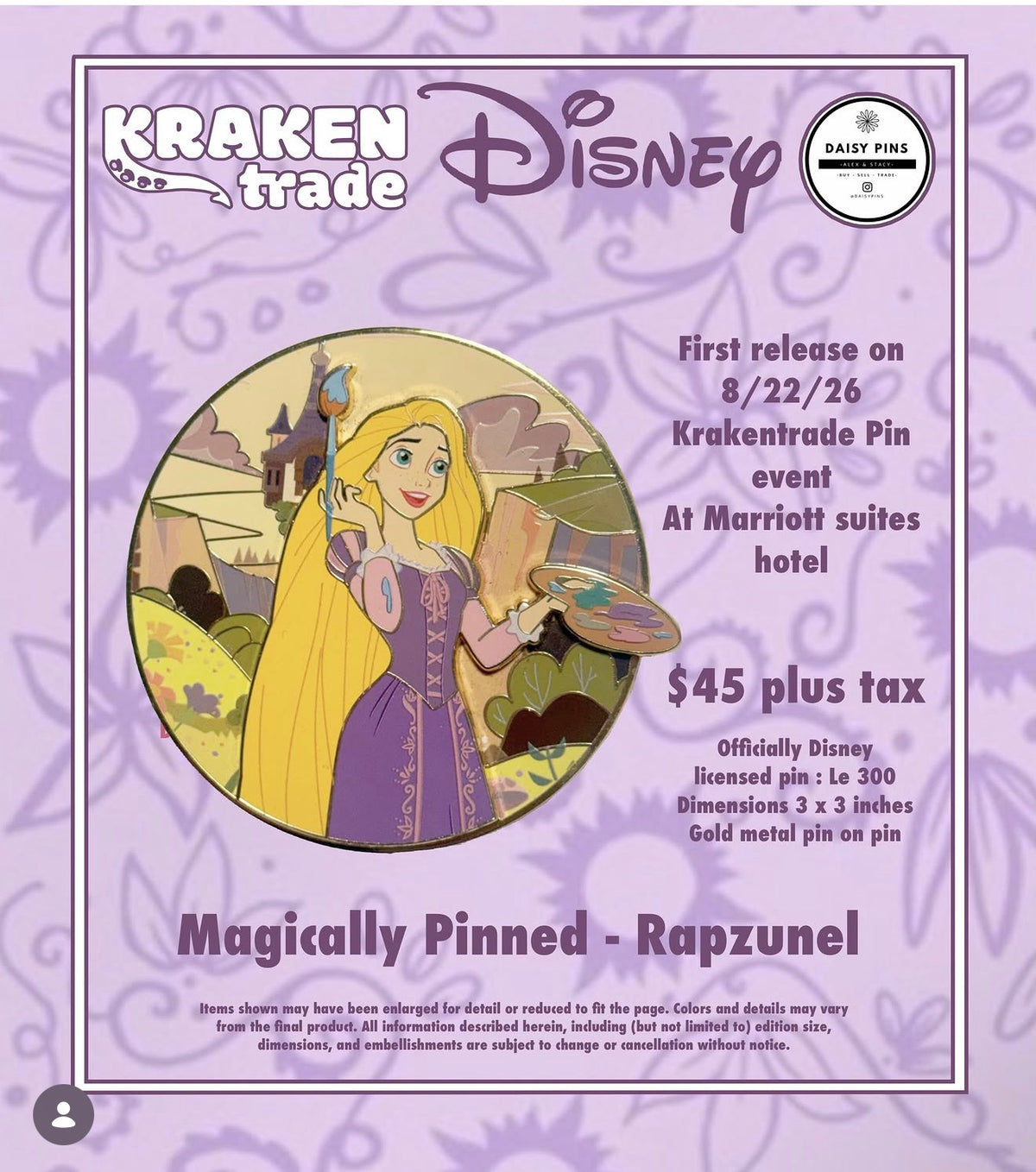 Rapunzel magically pinned